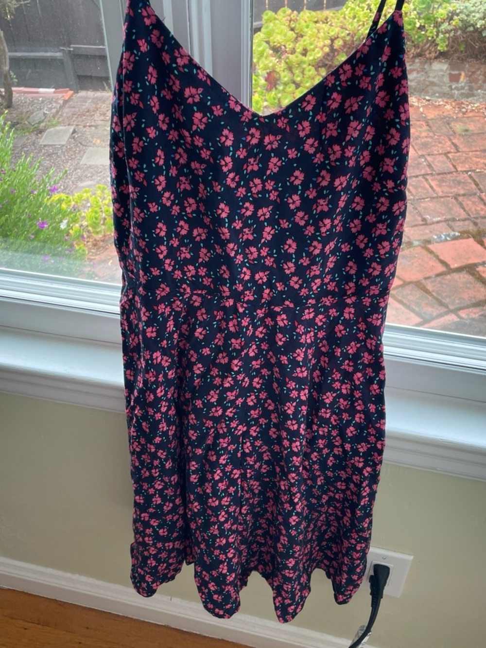 GAP Navy Dress with Pink Floral Print